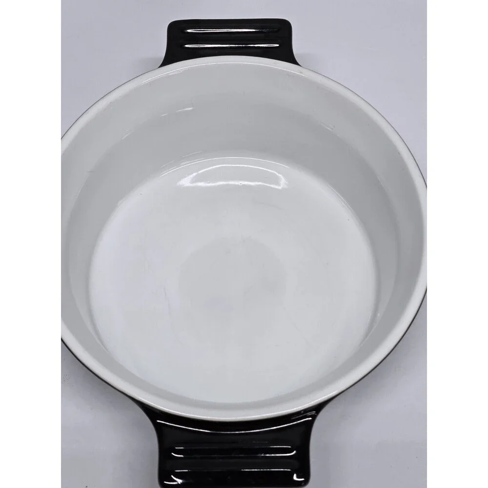 Cuisinart Chef's Classic Ceramic Stoneware Black Bakeware Baker 1.5 Qt